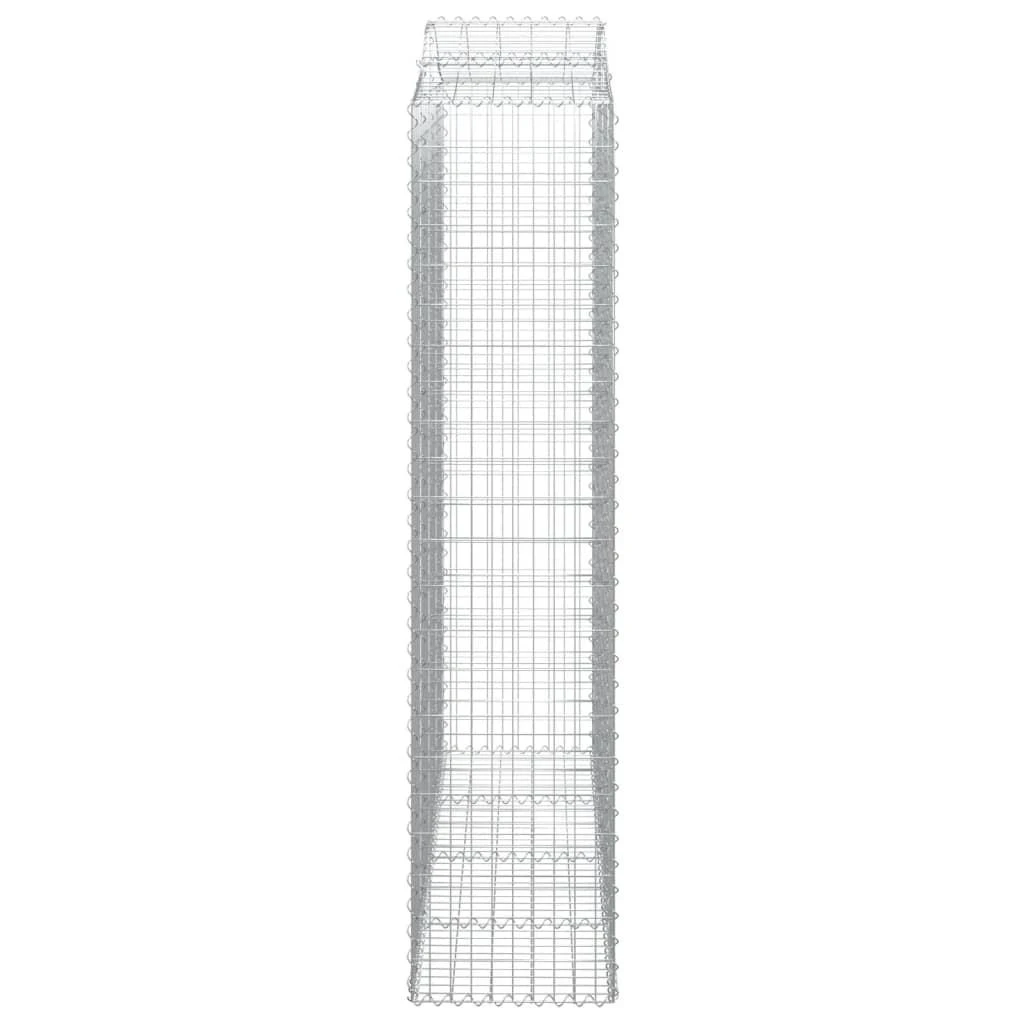 Išlenkti gabiono krepšiai, 2vnt., 200x50x220/240cm, geležis