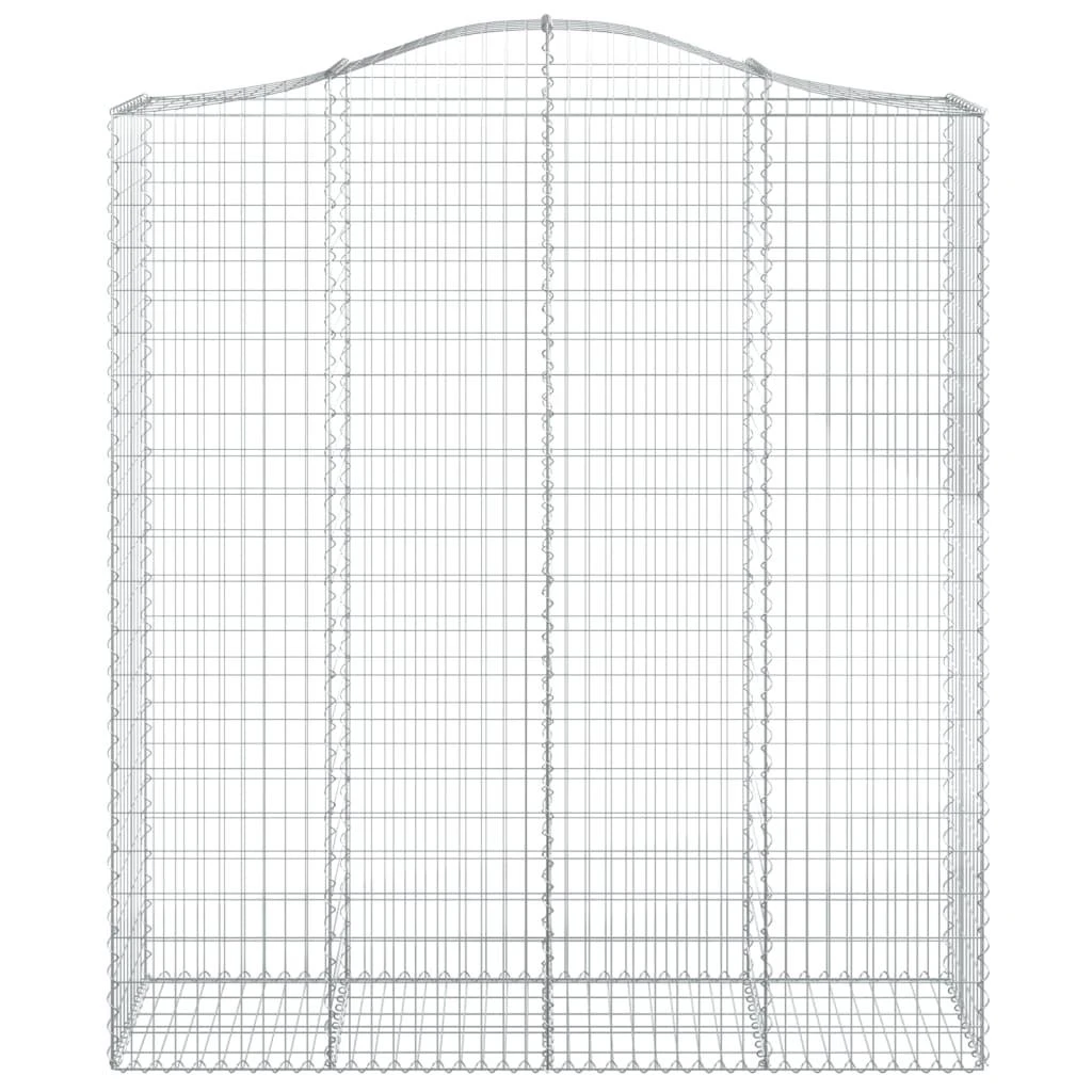 Išlenkti gabiono krepšiai, 2vnt., 200x50x220/240cm, geležis