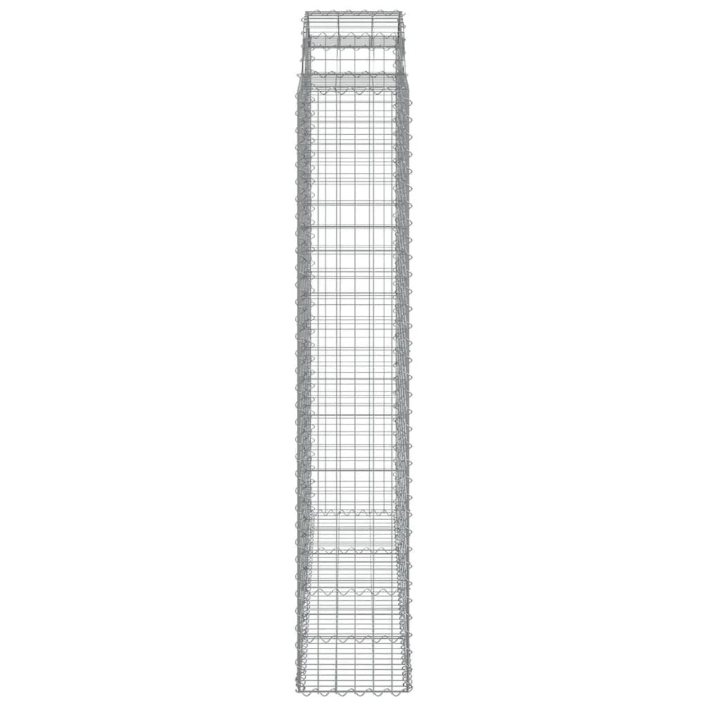 Išlenkti gabiono krepšiai, 2vnt., 200x50x220/240cm, geležis