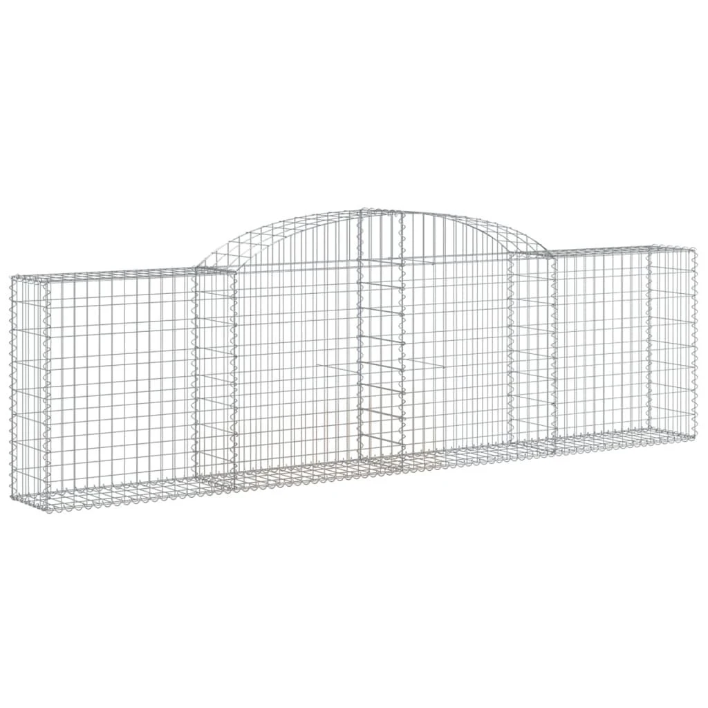 Išlenkti gabiono krepšiai, 2vnt., 300x30x80/100cm, geležis