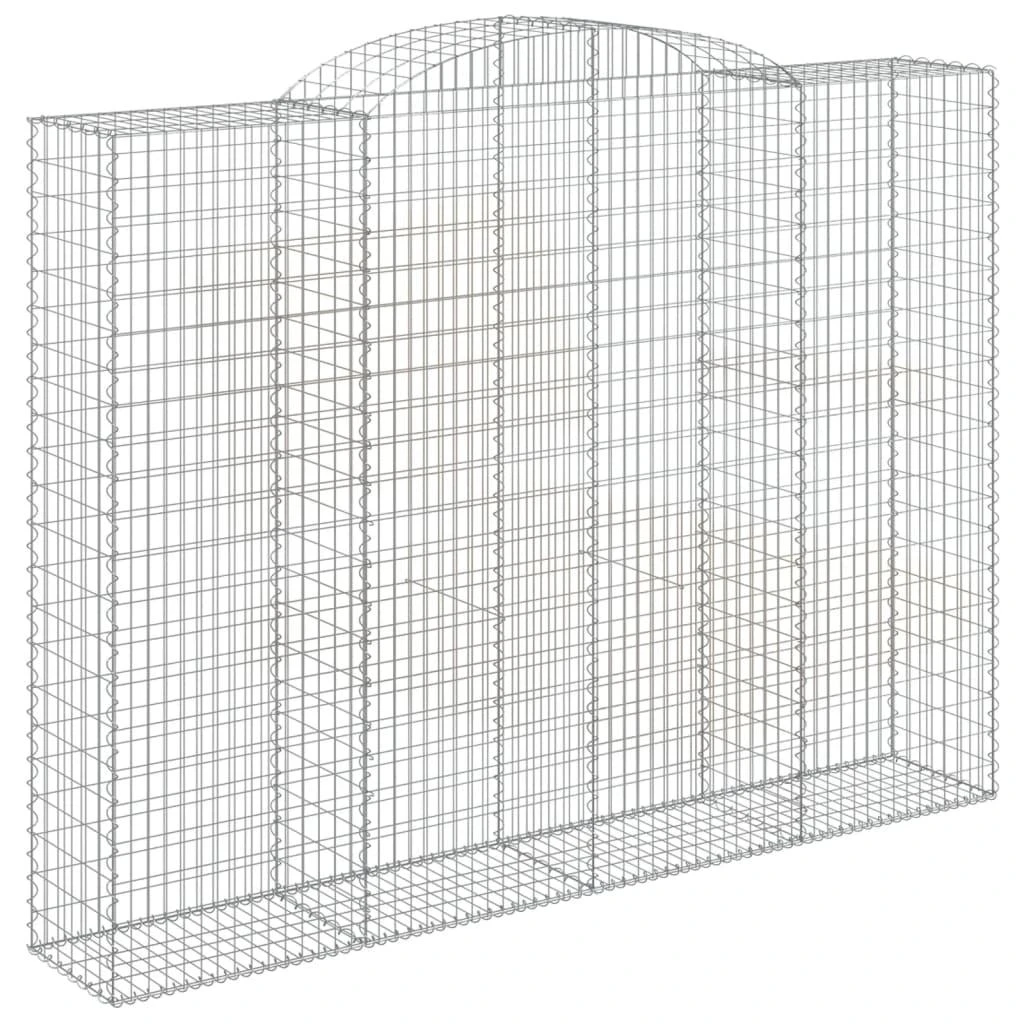 Išlenkti gabiono krepšiai, 2vnt., 300x50x220/240cm, geležis