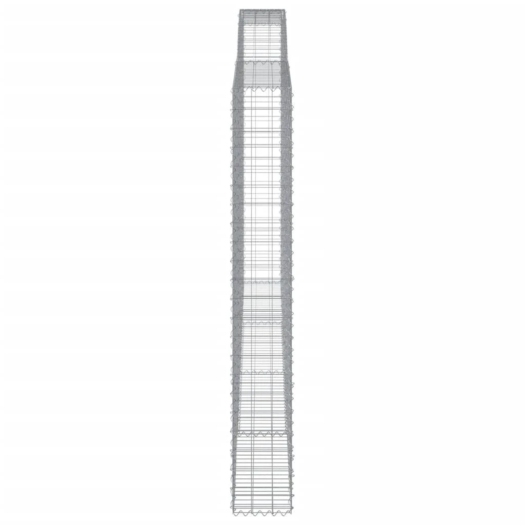 Išlenkti gabiono krepšiai, 2vnt., 400x30x220/240cm, geležis