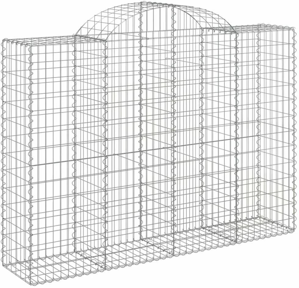 Išlenkti gabiono krepšiai, 30 vnt., 200x50x140/160cm, geležis