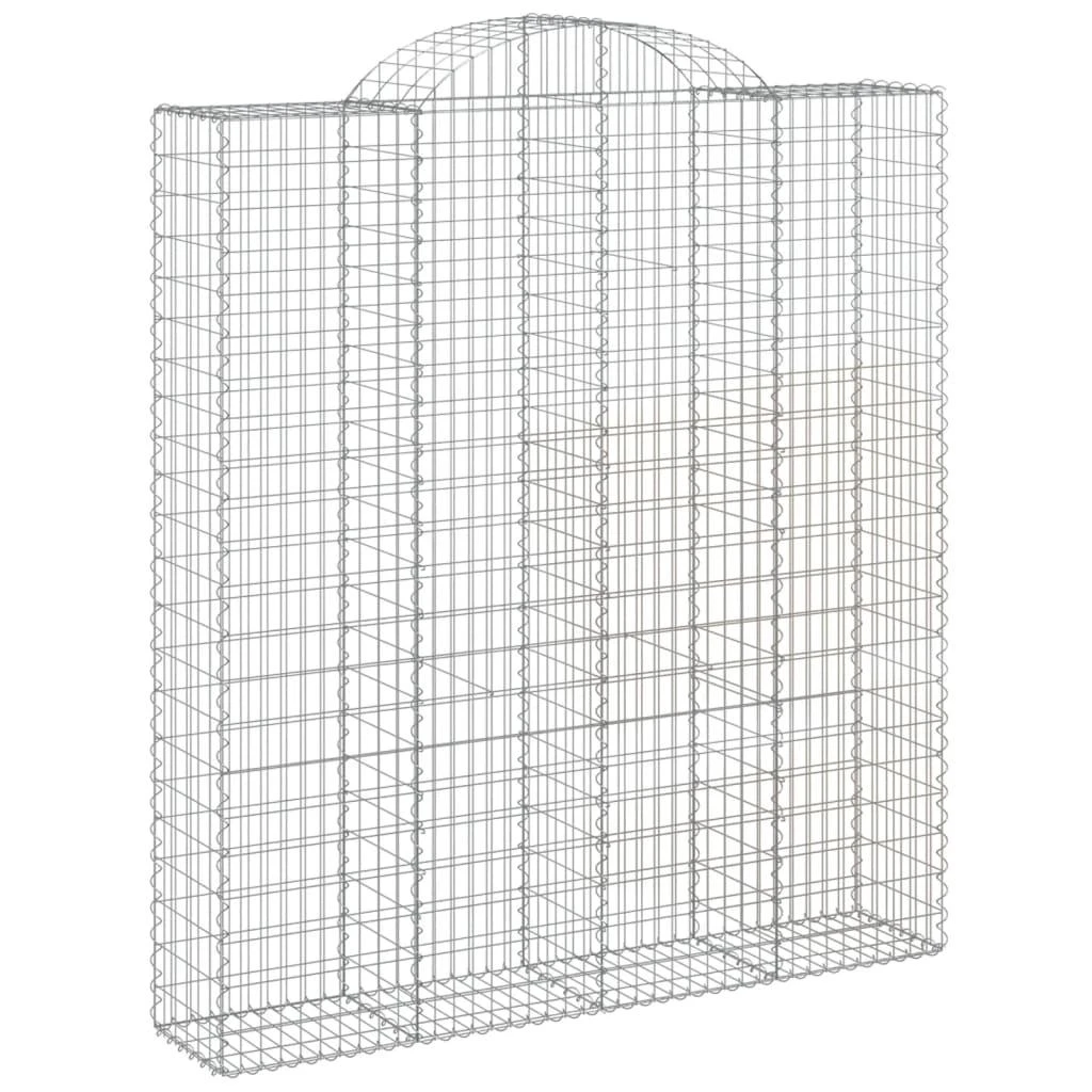 Išlenkti gabiono krepšiai, 3vnt., 200x50x220/240cm, geležis