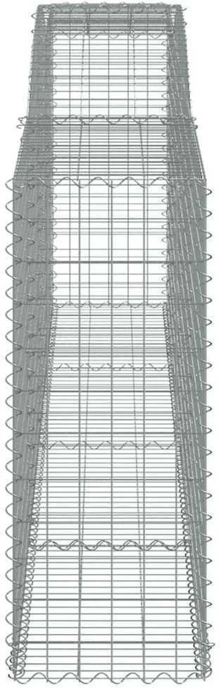 Išlenkti gabiono krepšiai, 3vnt., 400x50x120/140cm, geležis