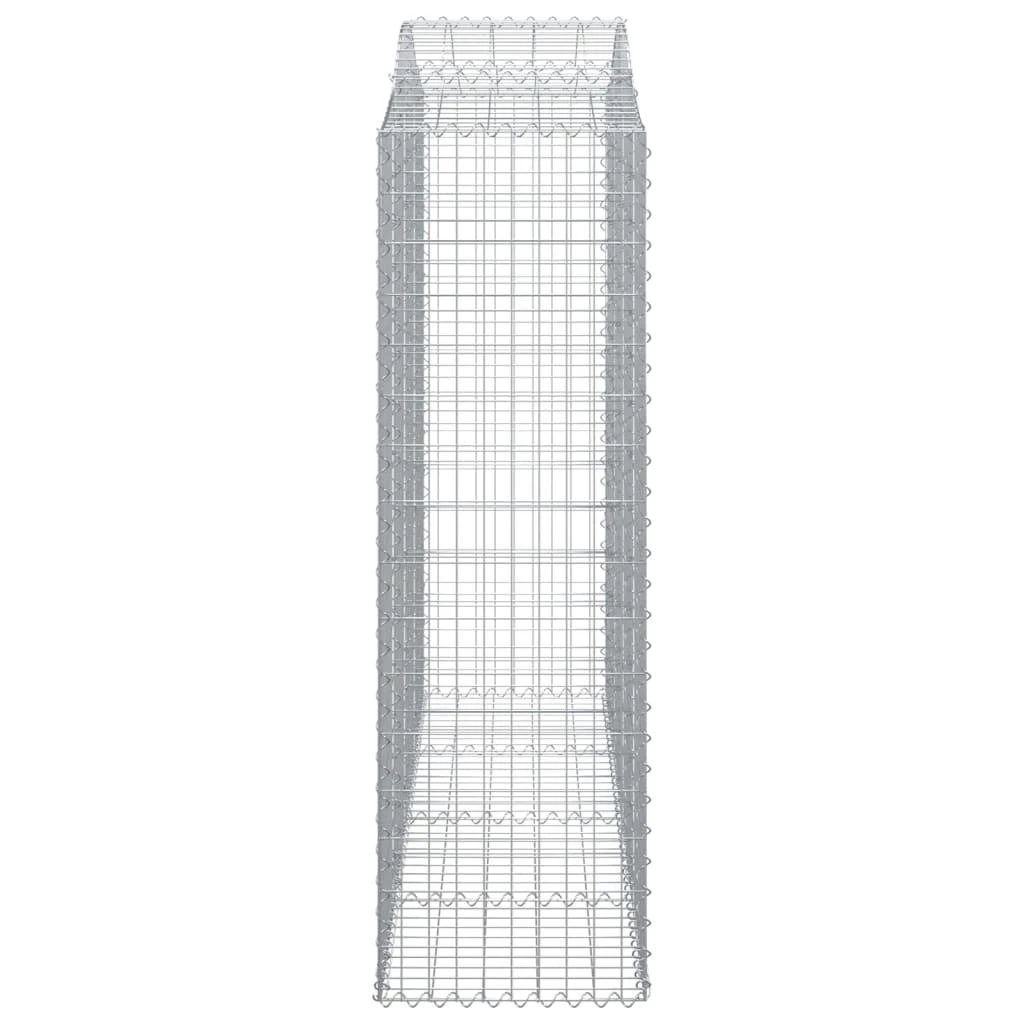 Išlenkti gabiono krepšiai, 4vnt., 200x50x160/180cm, geležis