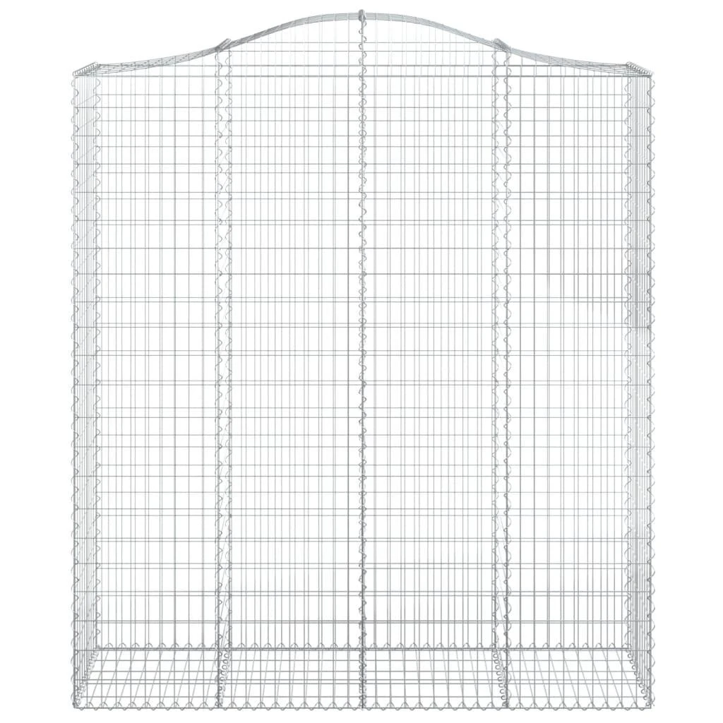 Išlenkti gabiono krepšiai, 4vnt., 200x50x220/240cm, geležis