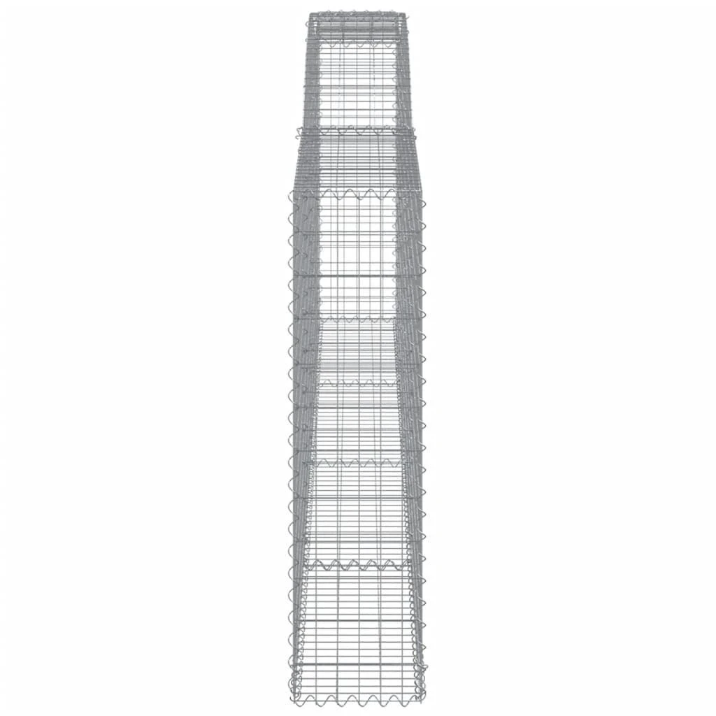 Išlenkti gabiono krepšiai, 4vnt., 400x30x120/140cm, geležis