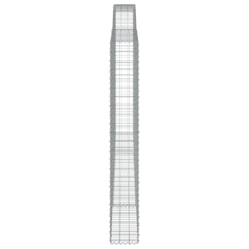 Išlenkti gabiono krepšiai, 4vnt., 400x30x220/240cm, geležis