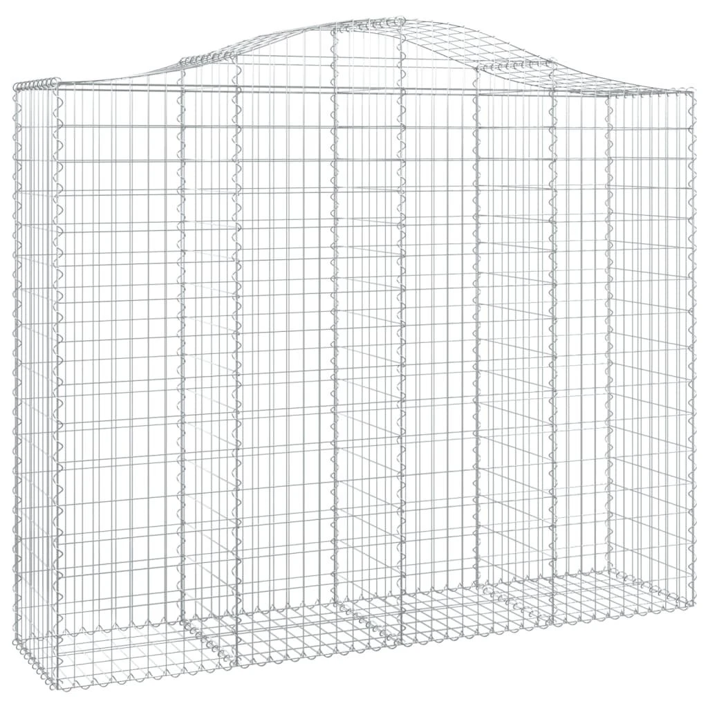 Išlenkti gabiono krepšiai, 5vnt., 200x50x160/180cm, geležis