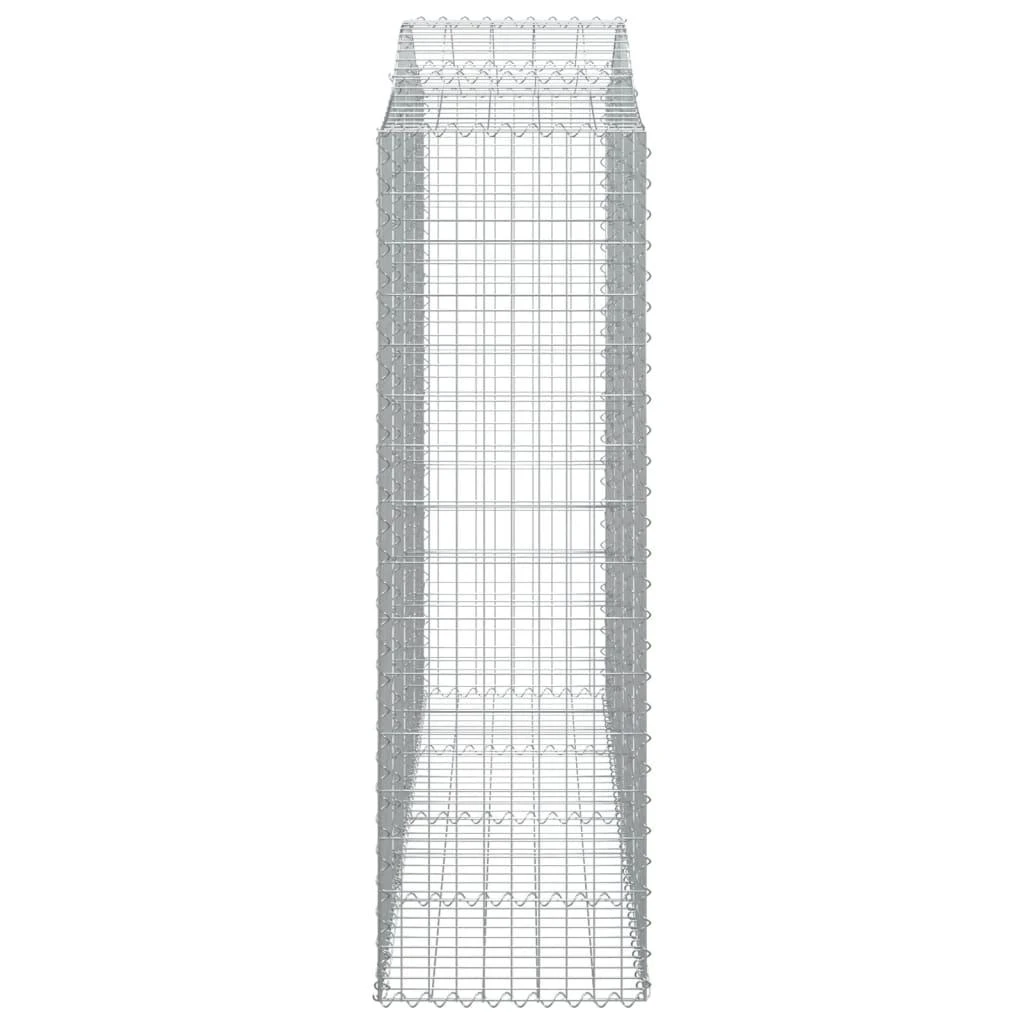 Išlenkti gabiono krepšiai, 7vnt., 200x50x160/180cm, geležis