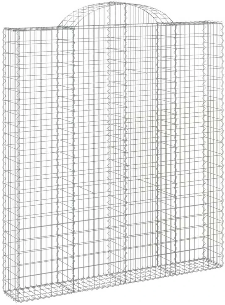 Išlenkti gabiono krepšiai, 8vnt., 200x30x220/240cm, geležis