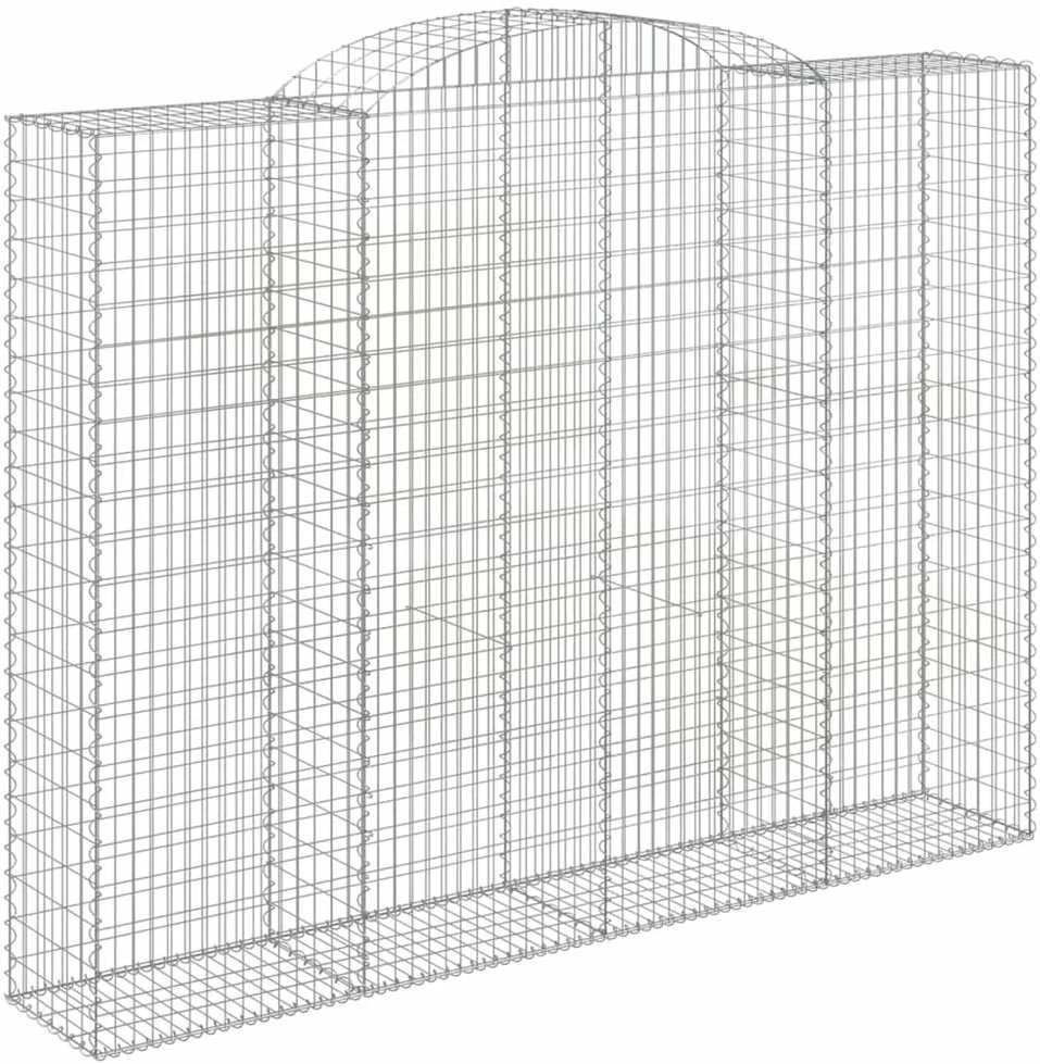 Išlenkti gabiono krepšiai, 8vnt., 300x50x220/240cm, geležis