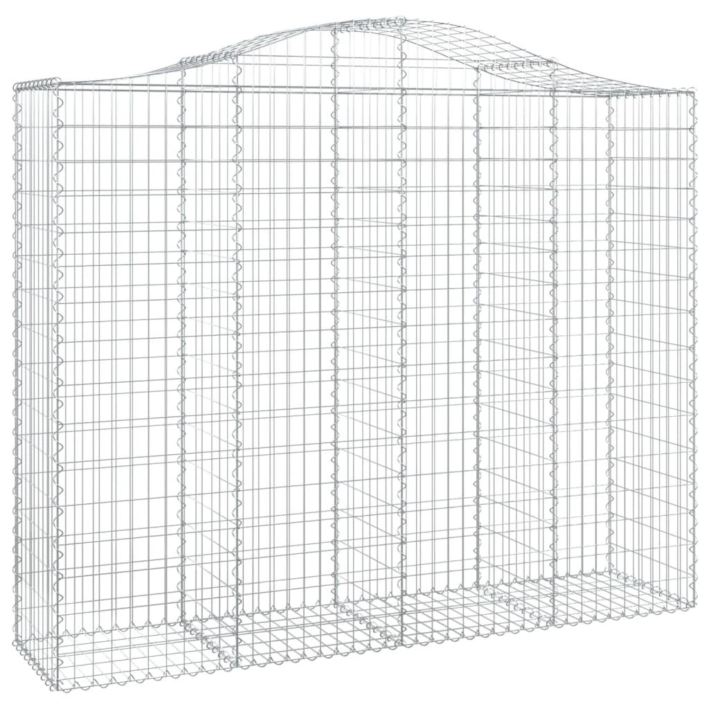Išlenkti gabiono krepšiai, 9vnt., 200x50x160/180cm, geležis
