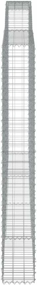 Išlenkti gabiono krepšiai, 9vnt., 400x30x220/240cm, geležis