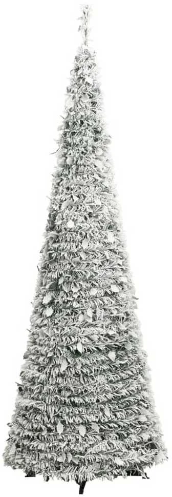 Išskleidžiama dirbtinė Kalėdų eglutė su sniegu, 150cm, 100 LED