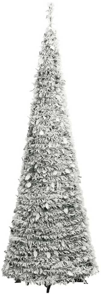 Išskleidžiama dirbtinė Kalėdų eglutė su sniegu, 120cm, 50 LED
