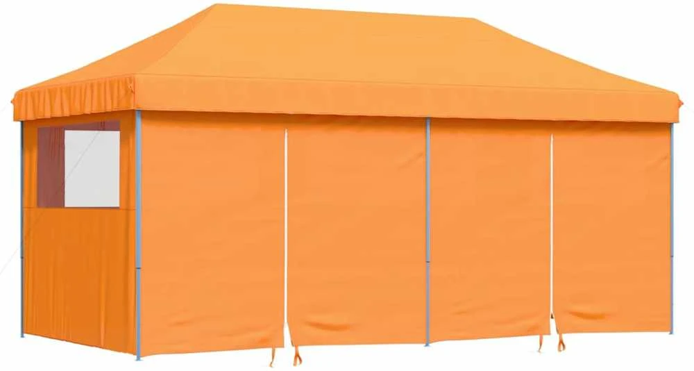 Išskleidžiama proginė palapinė su 4 sienomis, oranžinė