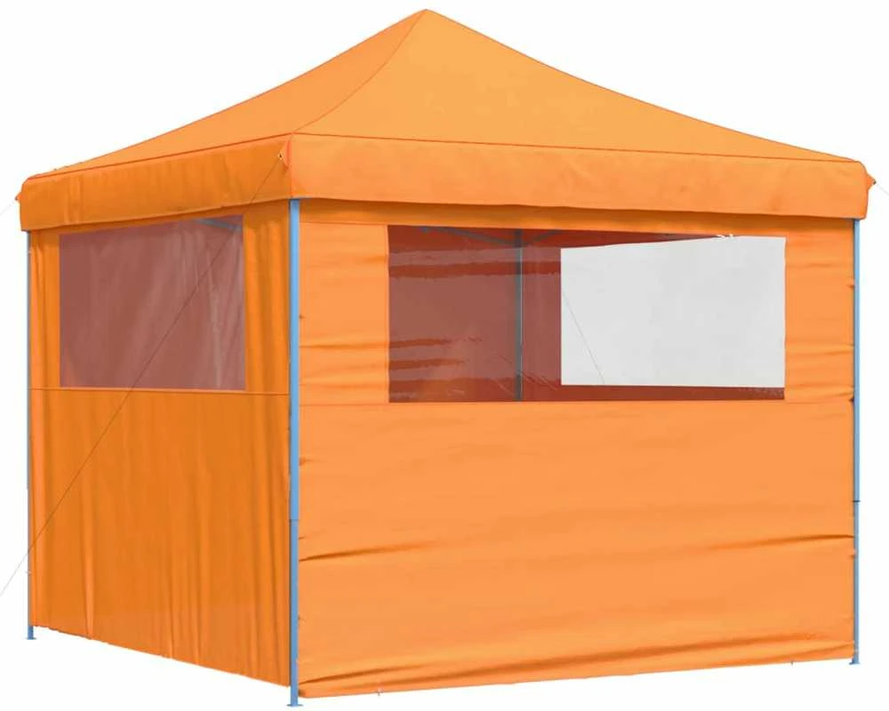 Išskleidžiama proginė palapinė su 4 sienomis, oranžinė