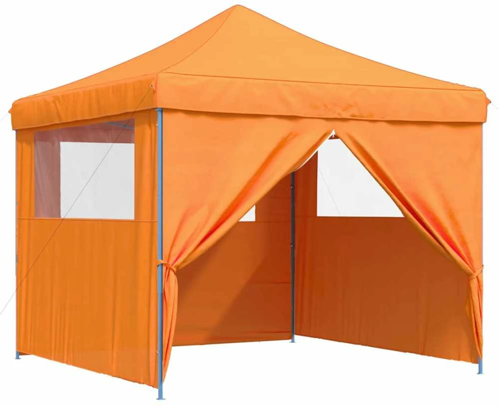Išskleidžiama proginė palapinė su 4 sienomis, oranžinė