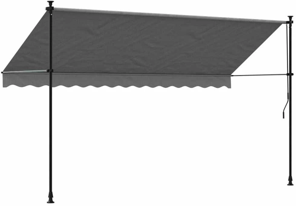 Ištraukiama markizė, antracito, 350x150cm, audinys ir plienas