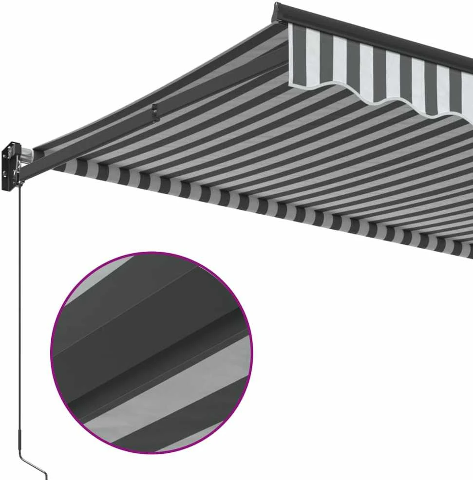 Ištraukiama markizė, antracito/balta, 3,5x2,5m, audinys