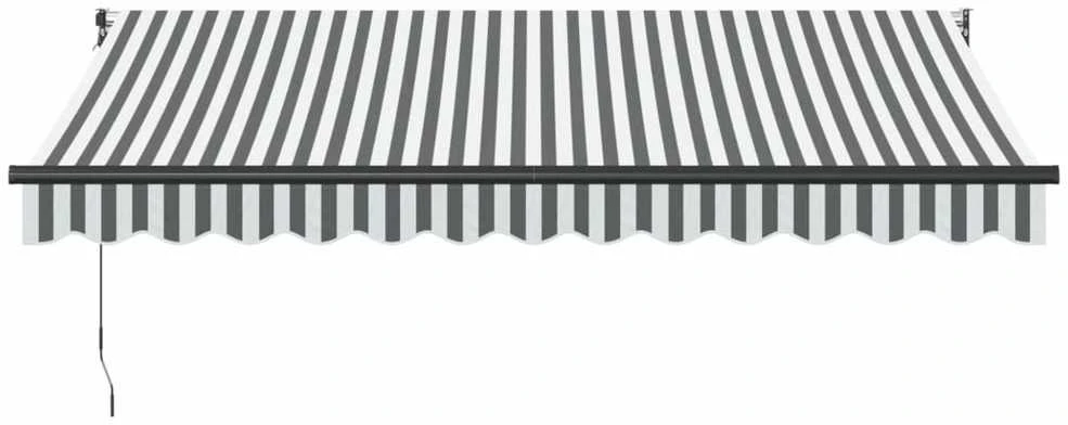Ištraukiama markizė, antracito/balta, 3,5x2,5m, audinys