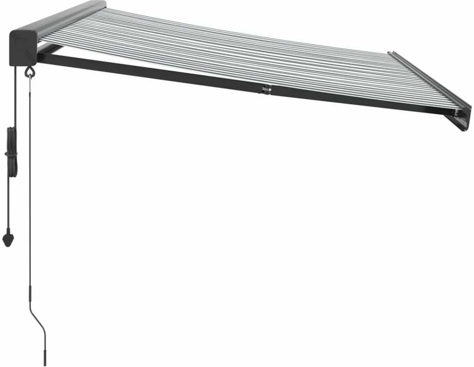 Ištraukiama markizė, antracito/balta, 3x2,5m, audinys/aliuminis