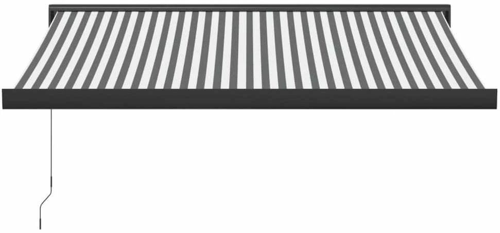 Ištraukiama markizė, antracito/balta, 3x2,5m, audinys/aliuminis