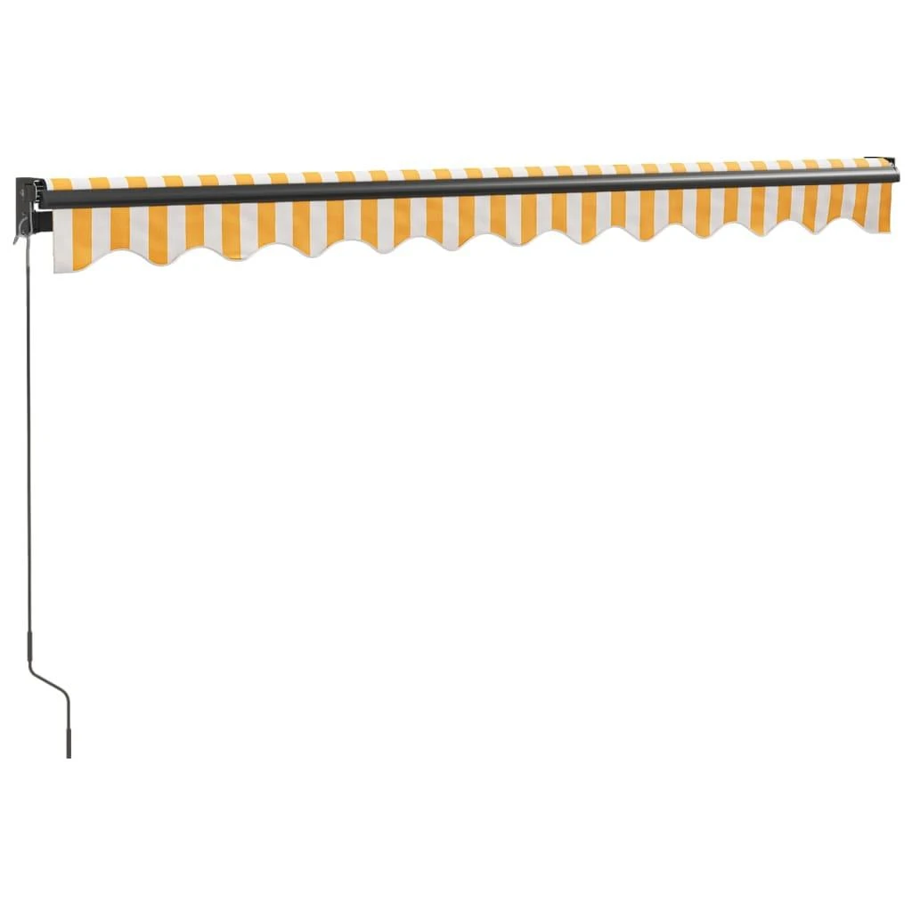 Ištraukiama markizė, geltona/balta, 3,5x2,5m, audinys/aliuminis