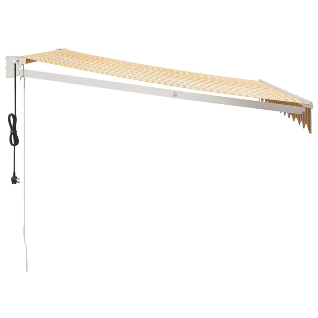 Automatinė ištraukiama markizė, geltona ir balta, 3,5x2,5m
