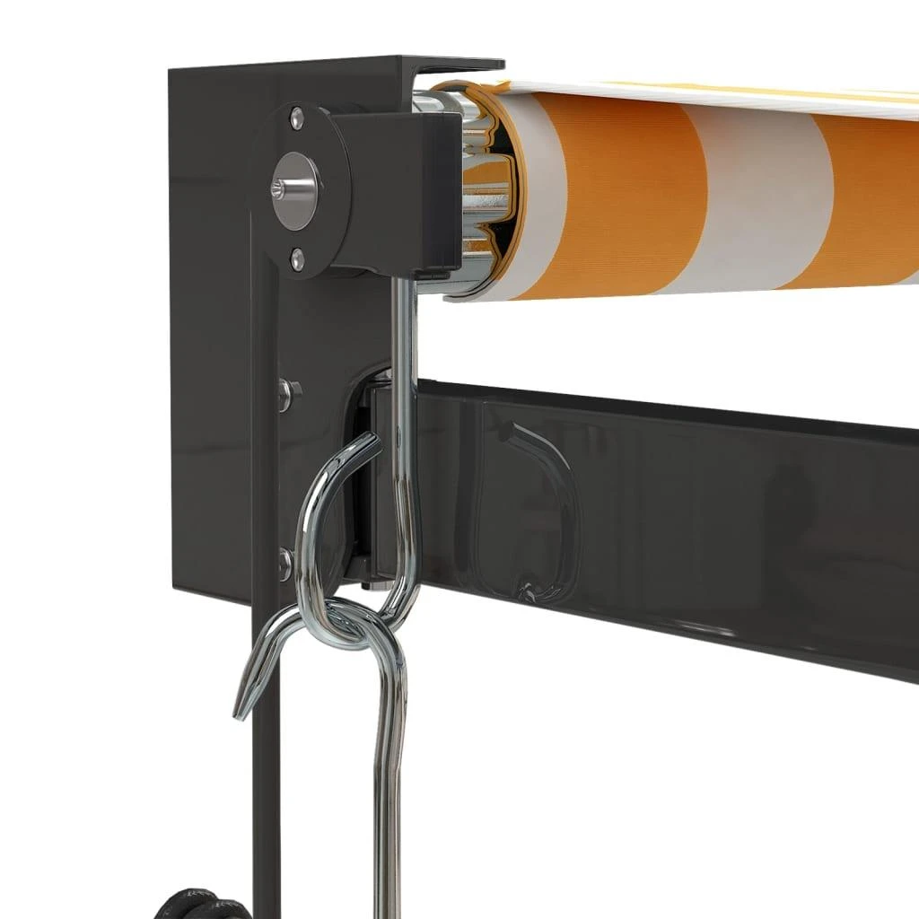Automatinė ištraukiama markizė, geltona ir balta, 3,5x2,5m