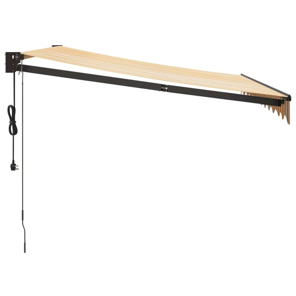 Automatinė ištraukiama markizė, geltona ir balta, 3,5x2,5m