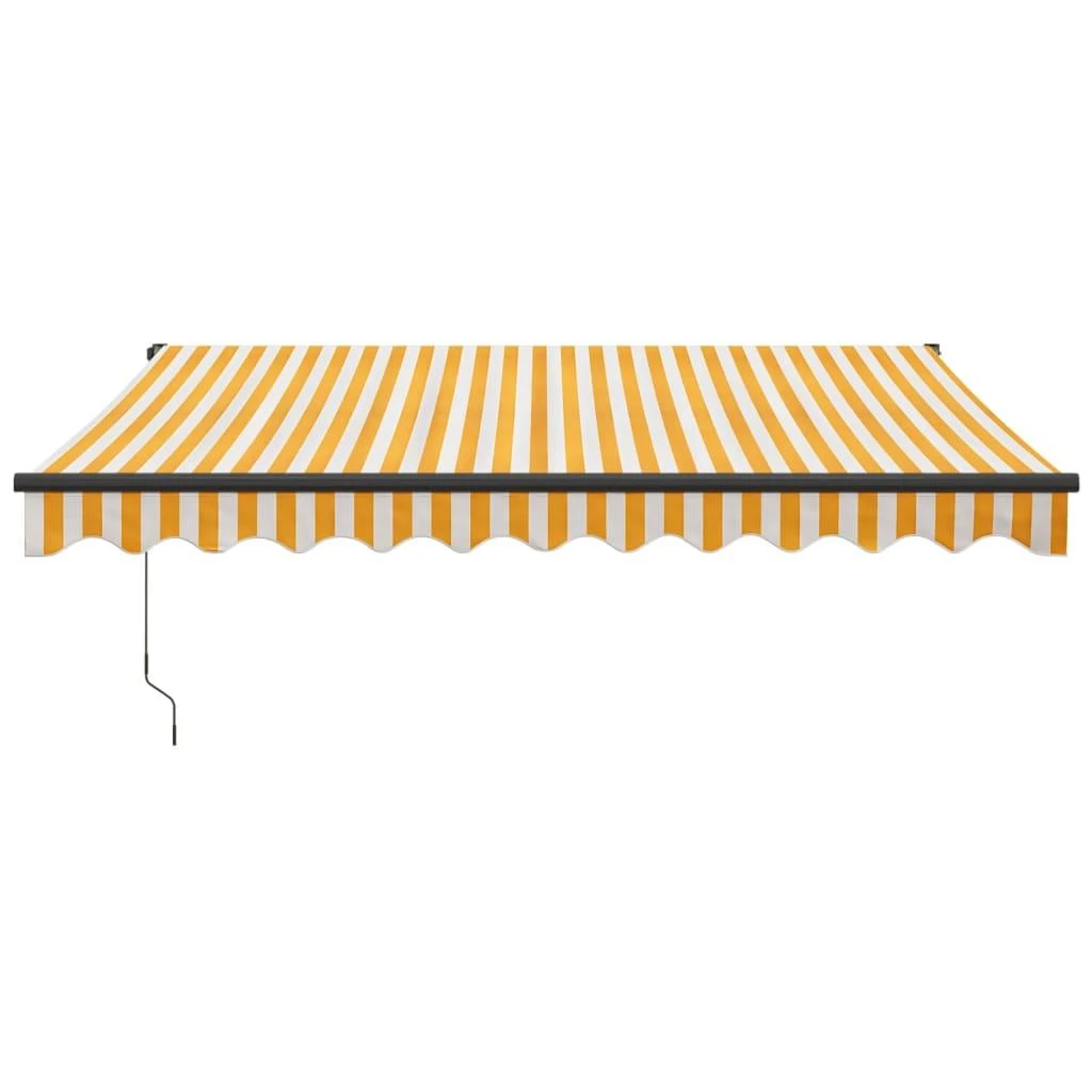 Automatinė ištraukiama markizė, geltona ir balta, 3,5x2,5m