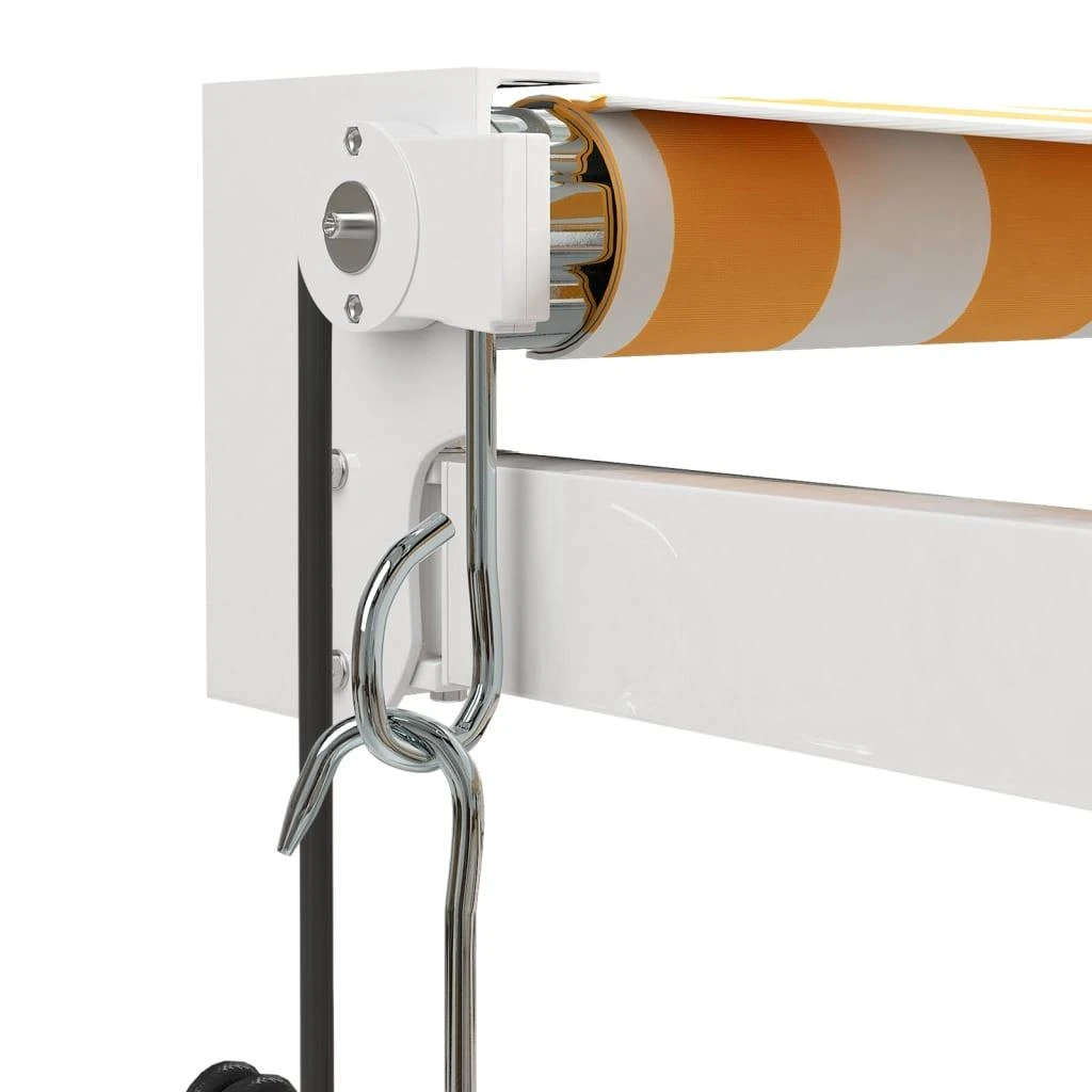 Automatinė ištraukiama markizė, geltona ir balta, 3,5x2,5m