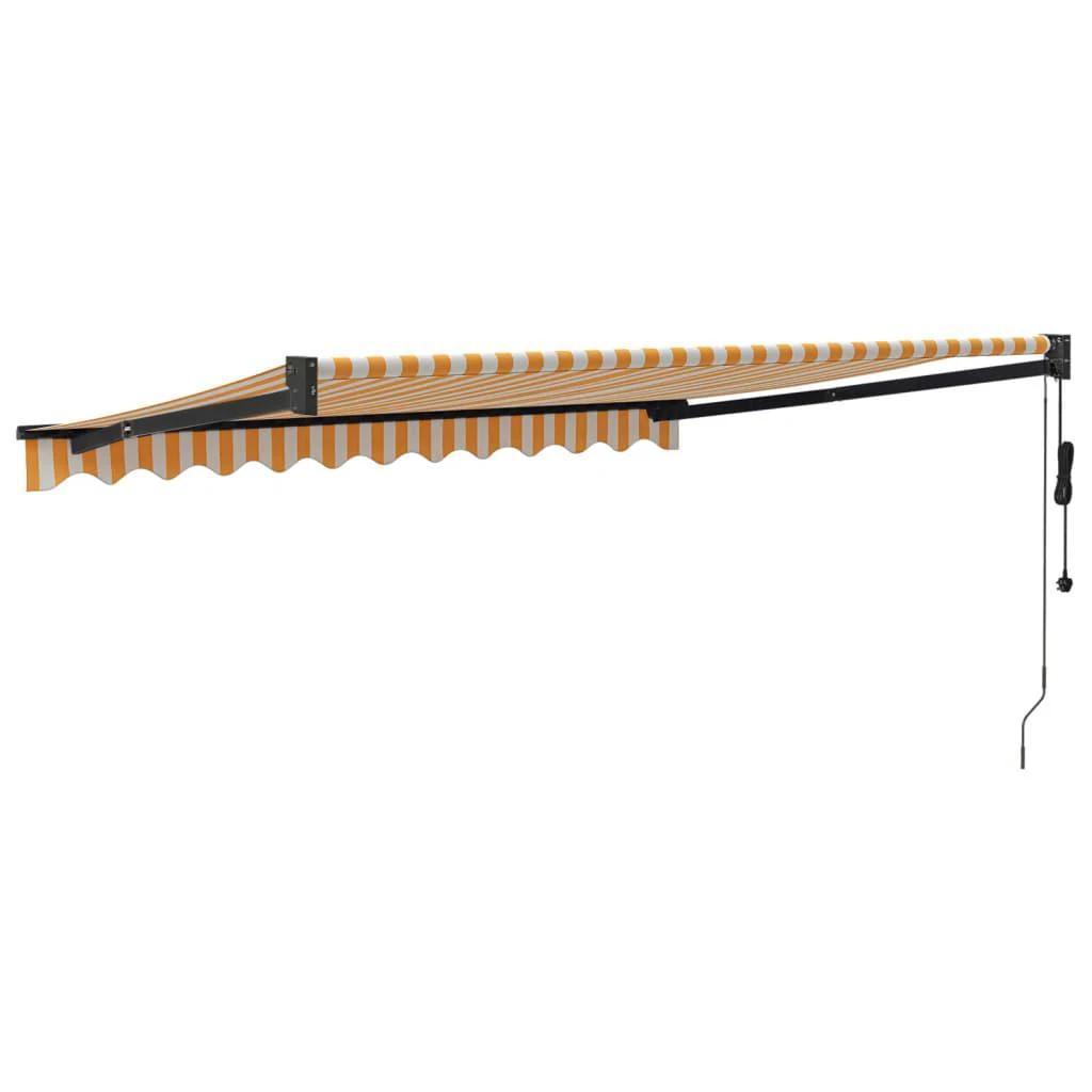Automatinė ištraukiama markizė, geltona ir balta, 3,5x2,5m