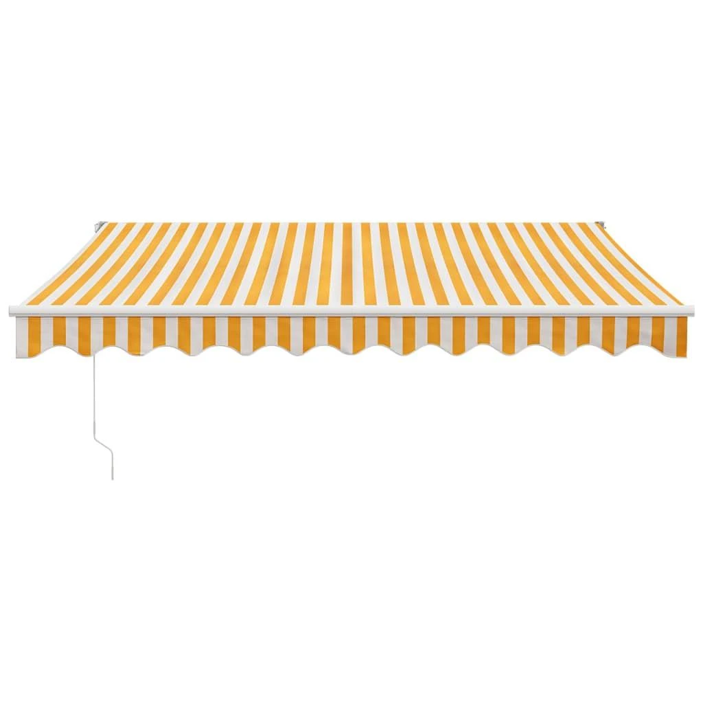 Automatinė ištraukiama markizė, geltona ir balta, 3,5x2,5m