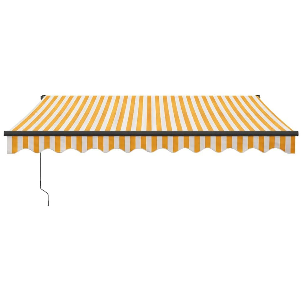 Ištraukiama markizė, geltona/balta, 3,5x2,5m, audinys/aliuminis