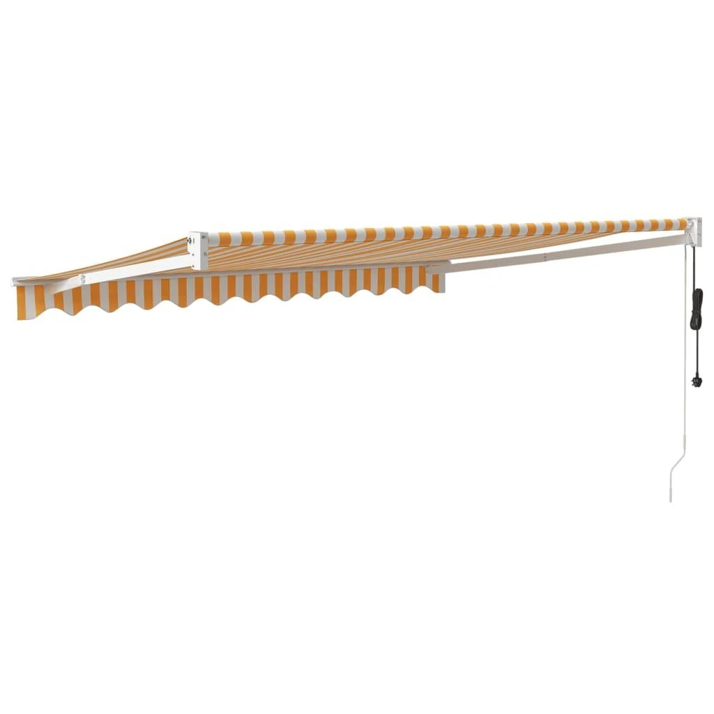 Automatinė ištraukiama markizė, geltona ir balta, 3x2,5m