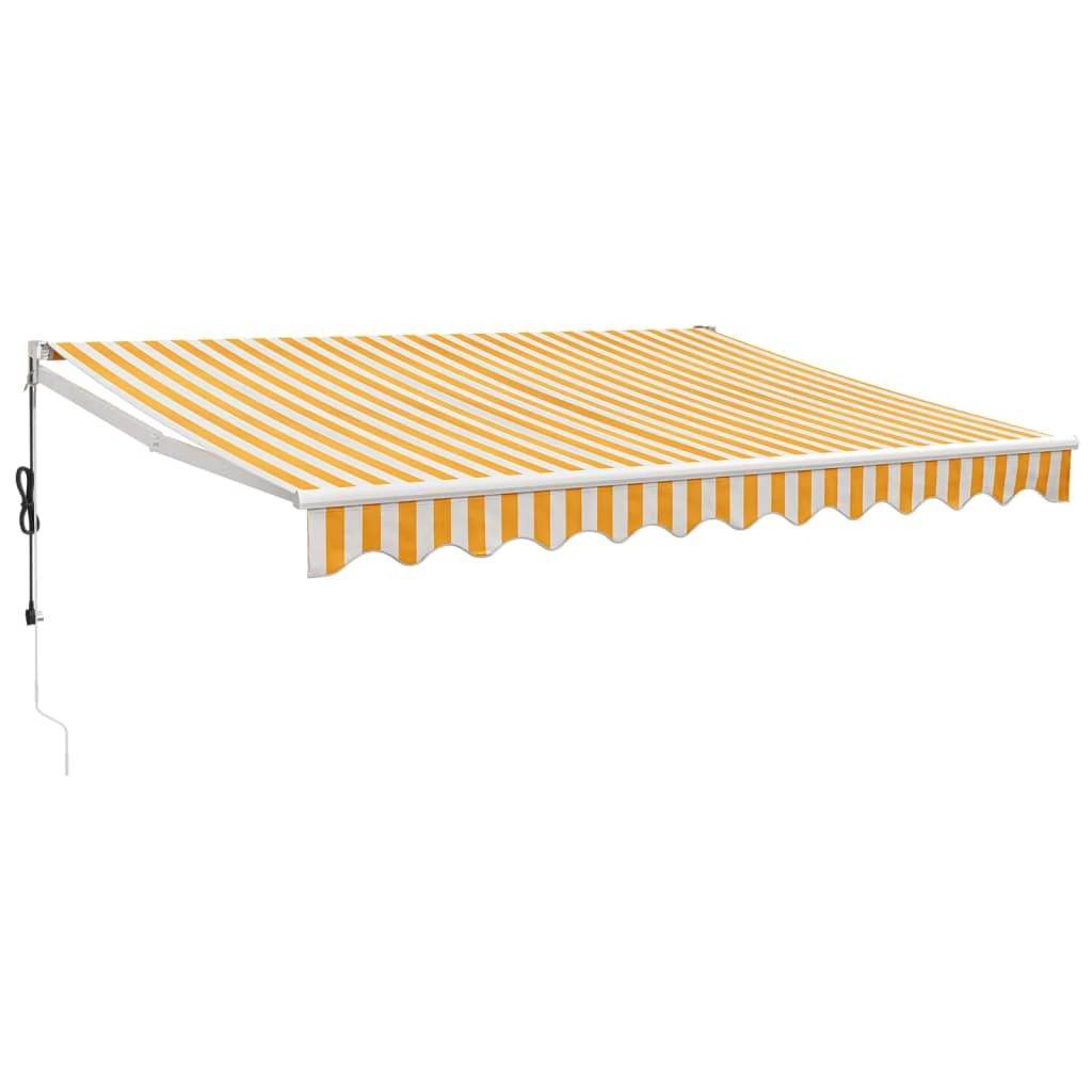 Automatinė ištraukiama markizė, geltona ir balta, 3x2,5m