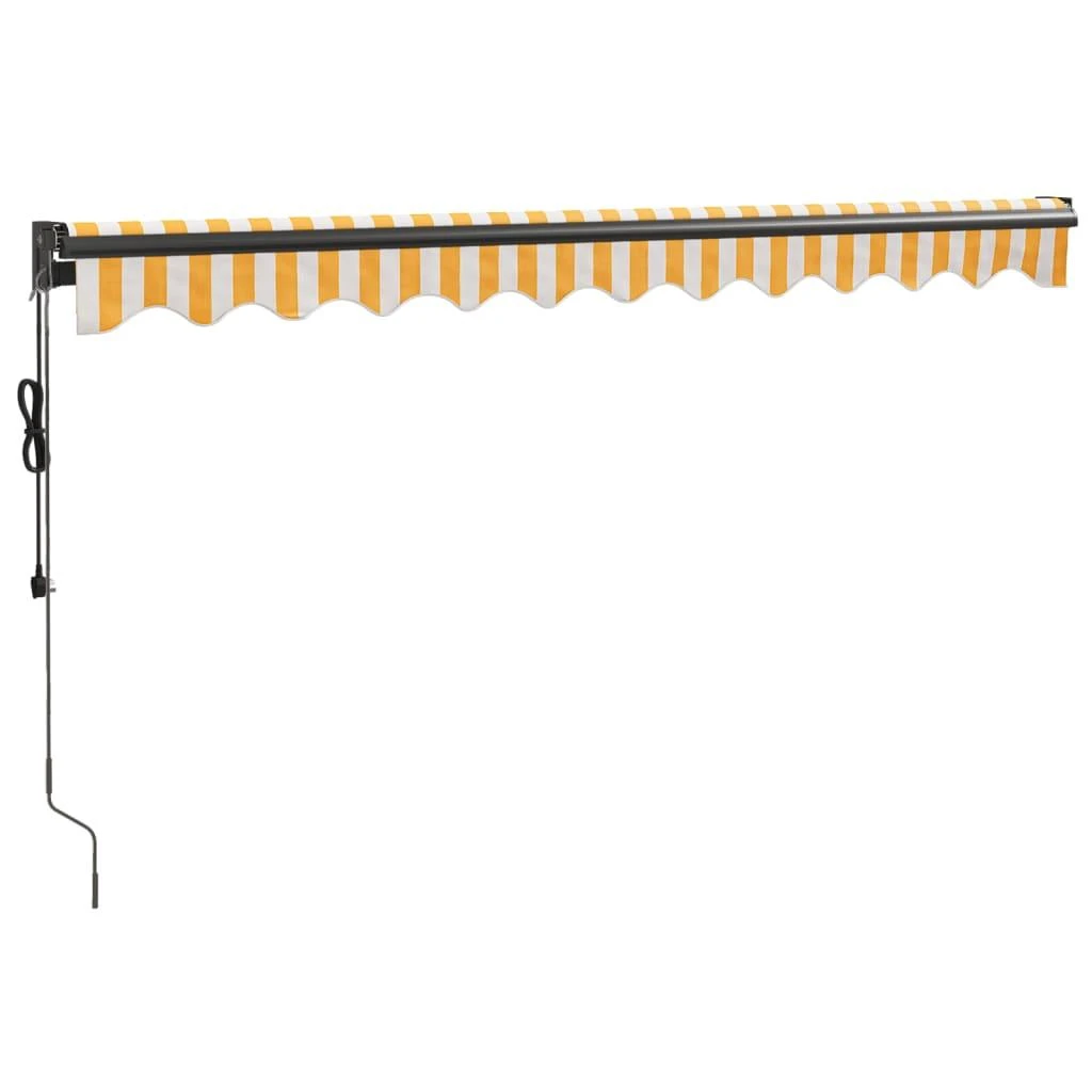 Automatinė ištraukiama markizė, geltona ir balta, 3x2,5m