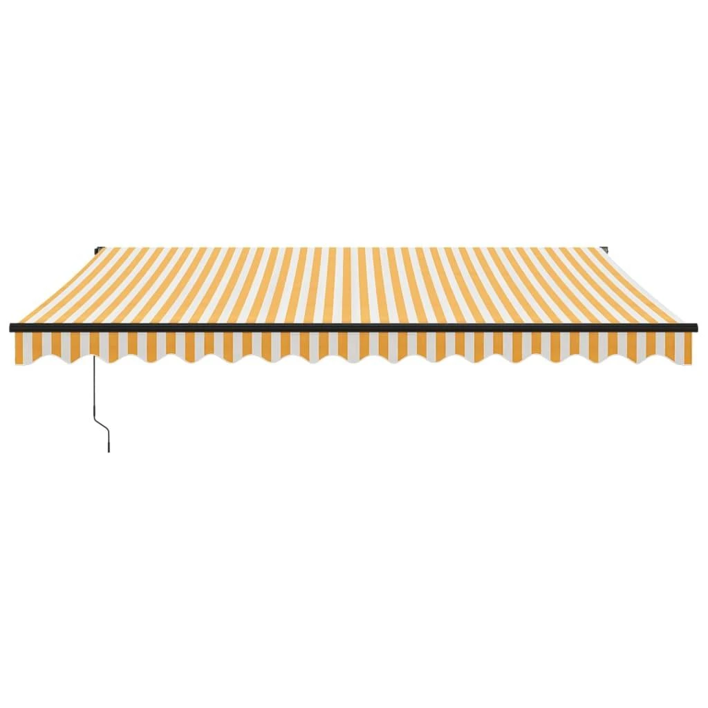 Automatinė ištraukiama markizė, geltona ir balta, 4,5x3m