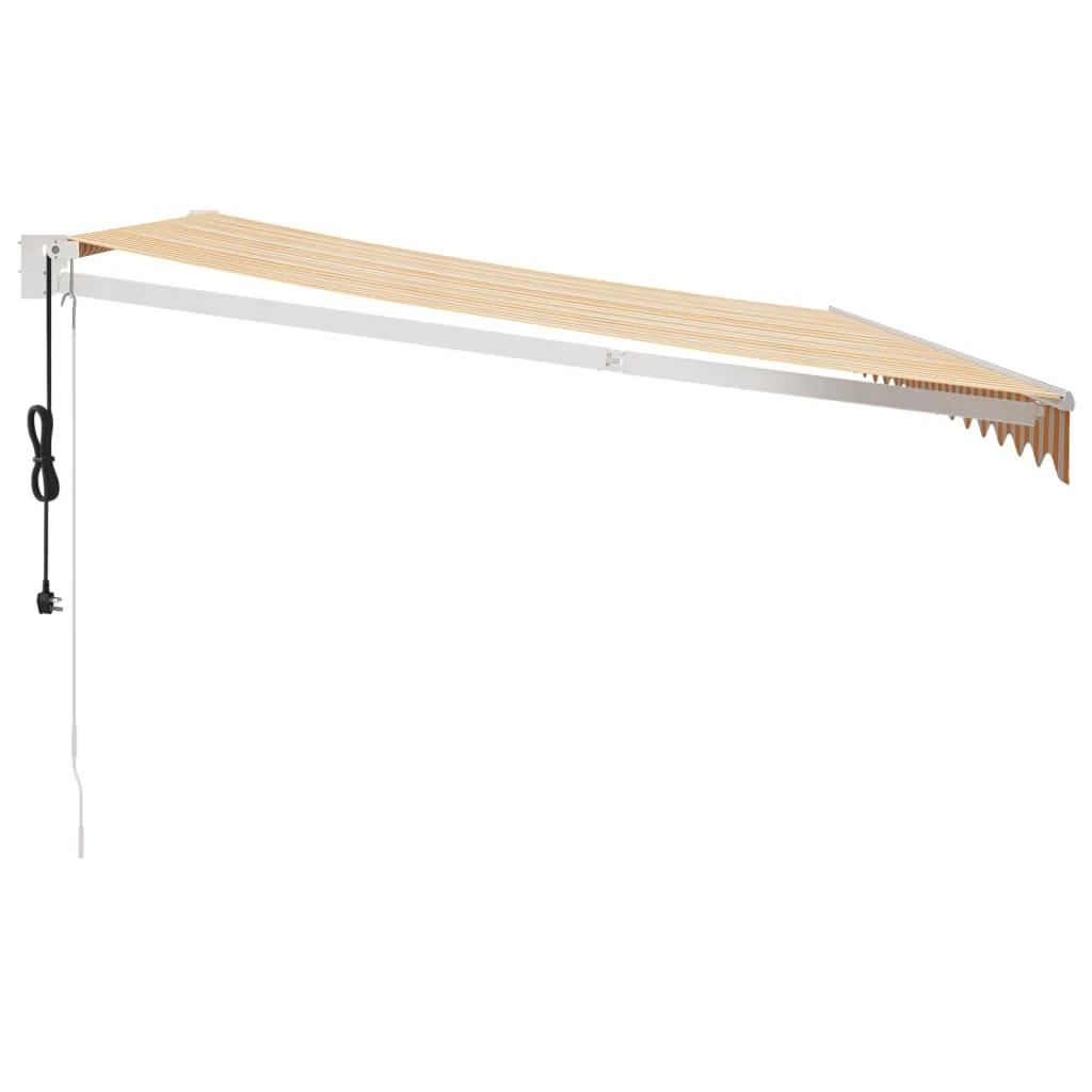 Automatinė ištraukiama markizė, geltona ir balta, 4x3m
