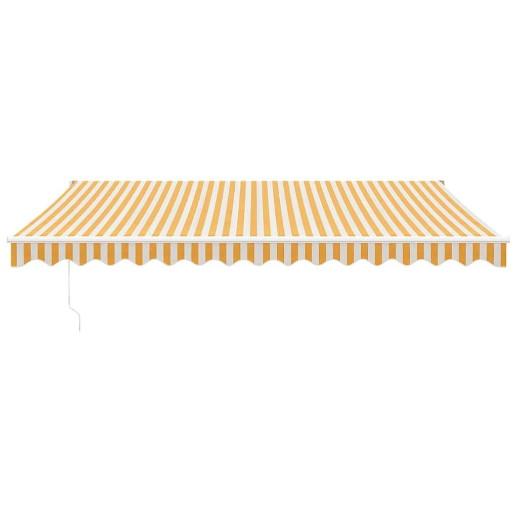 Automatinė ištraukiama markizė, geltona ir balta, 4x3m