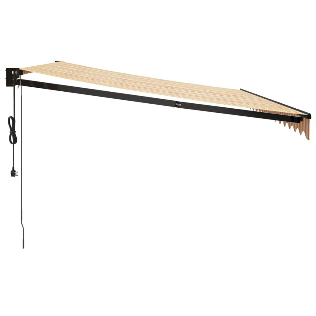 Automatinė ištraukiama markizė, geltona ir balta, 4x3m
