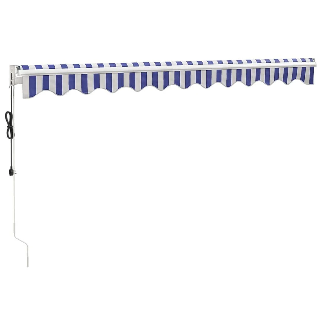 Automatinė ištraukiama markizė, mėlyna ir balta, 3,5x2,5m