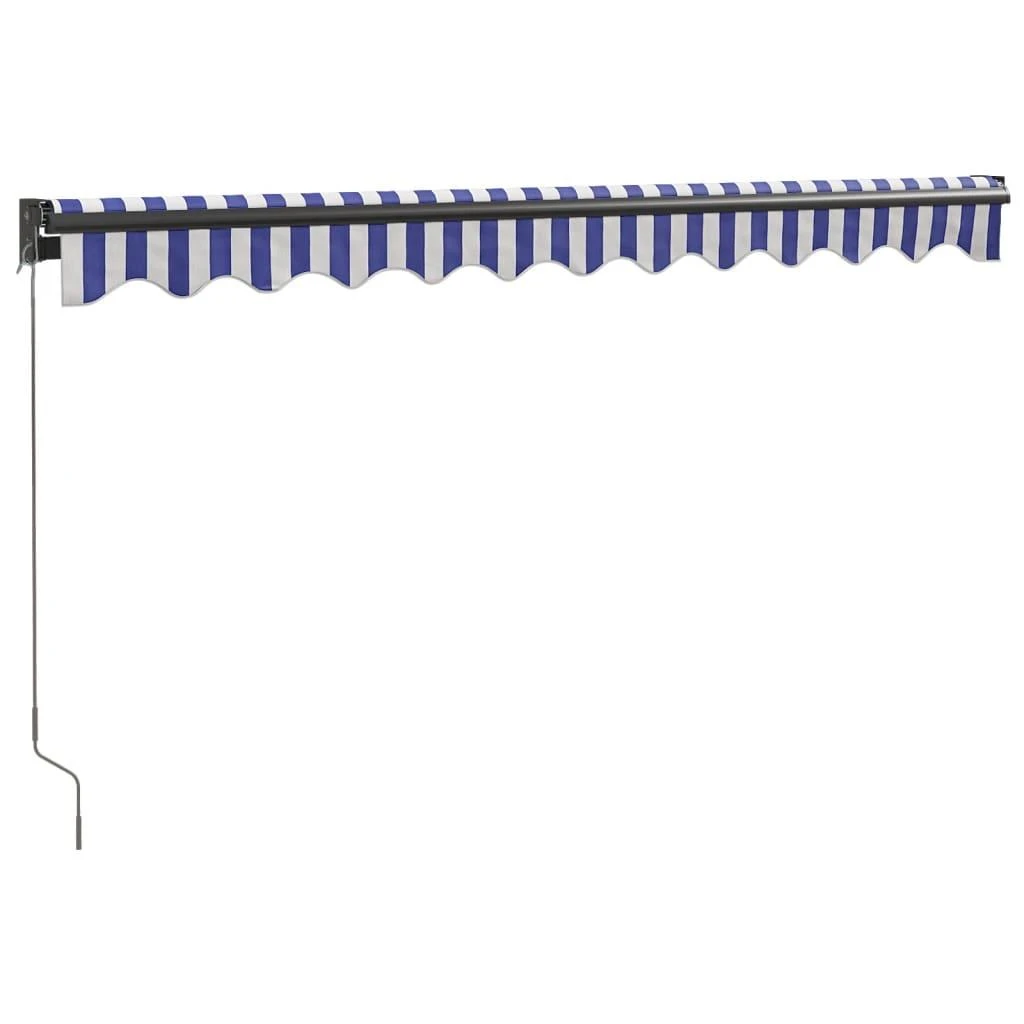 Ištraukiama markizė, mėlyna/balta, 3x2,5m, audinys ir aliuminis