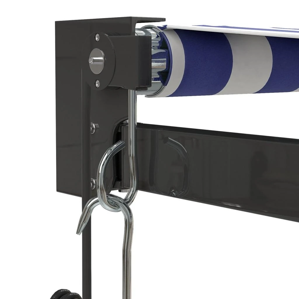 Automatinė ištraukiama markizė, mėlyna/balta, 3x2,5m