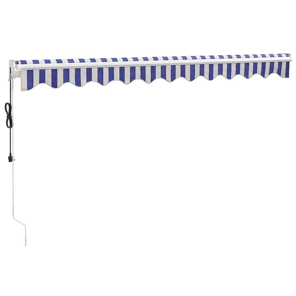 Automatinė ištraukiama markizė, mėlyna ir balta, 3x2,5m