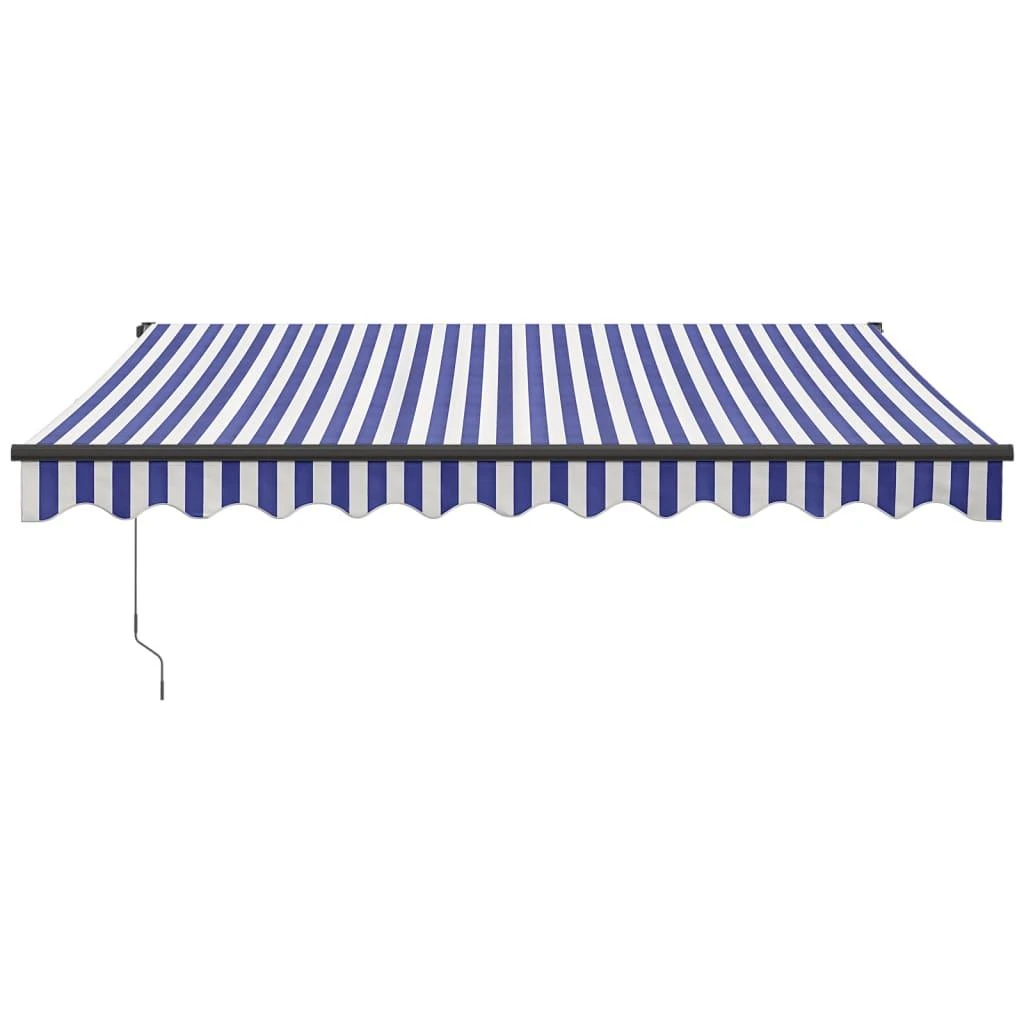 Ištraukiama markizė, mėlyna/balta, 3x2,5m, audinys ir aliuminis